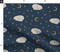 Blue Stars Gold Baby Night Navy Nursery Moon Lamb Rustic Boho Block Print Sheep Space Lunar Custom Printed Fabric by Spoonflower Various Fabrics by the Yard or Fat Quarter